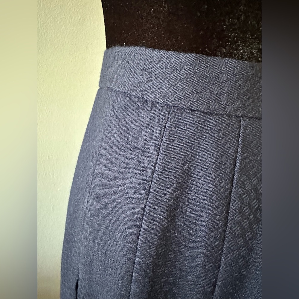 Burberry Wool Navy A-Line Skirt - Picture 3 of 6